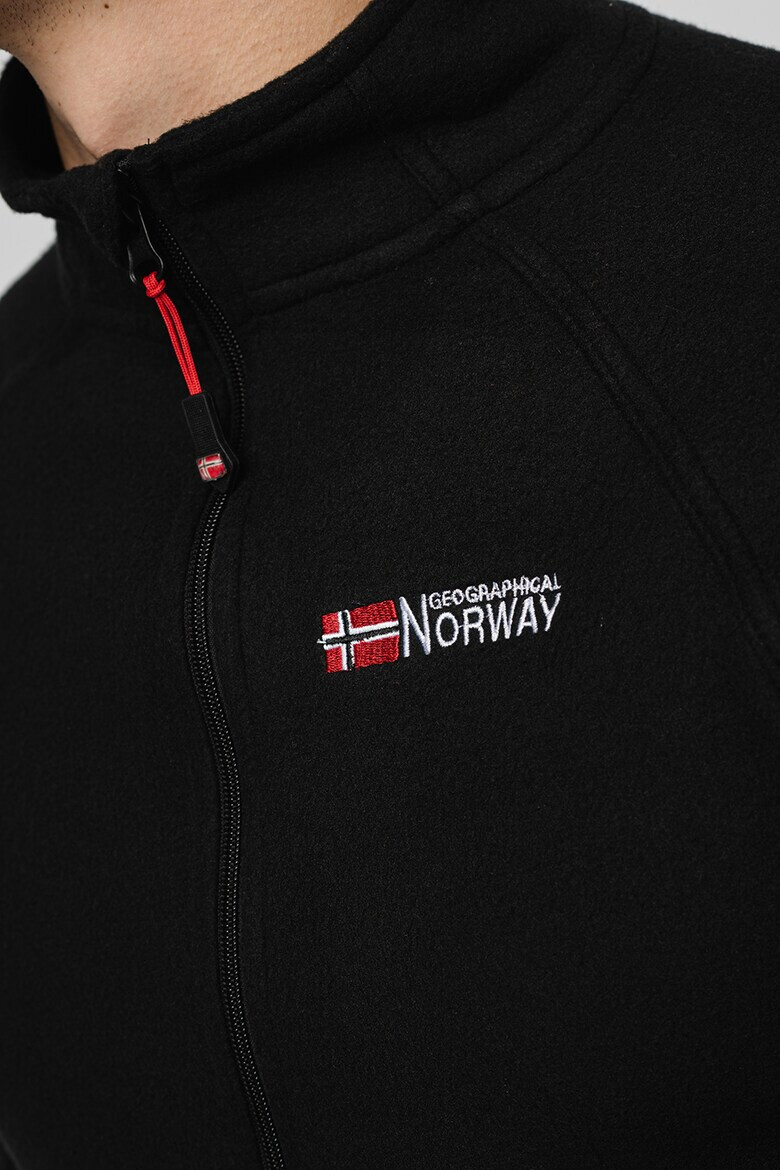 Geographical Norway Блузон Tug с цип и бродирано лого Черен - Pepit.bg