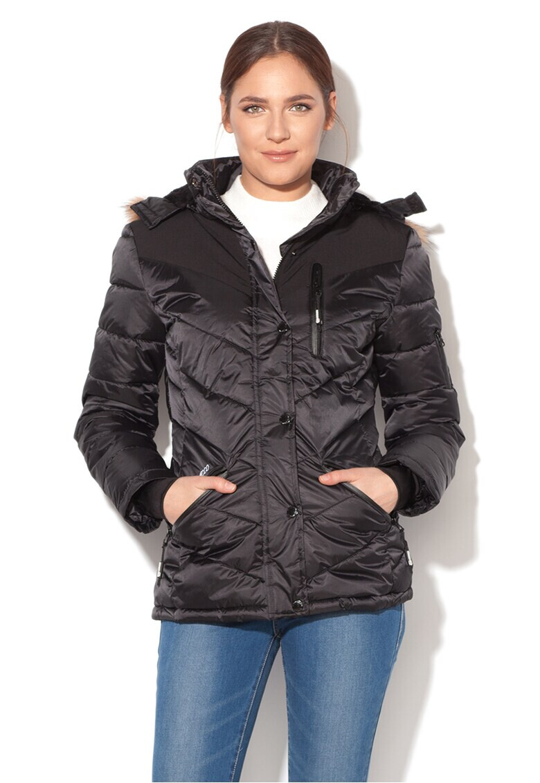 Geographical Norway Черно яке с качулка - Pepit.bg