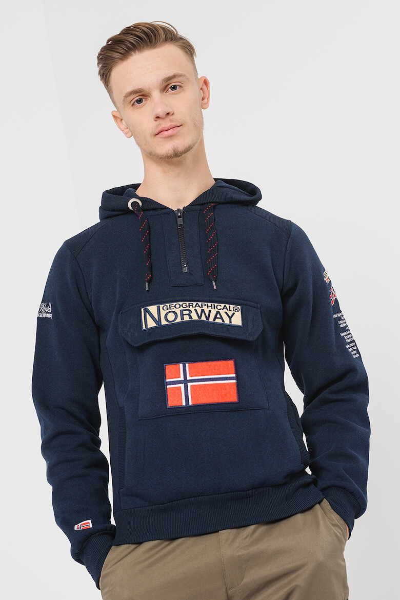 Geographical Norway Худи Gym Class с къс цип - Pepit.bg