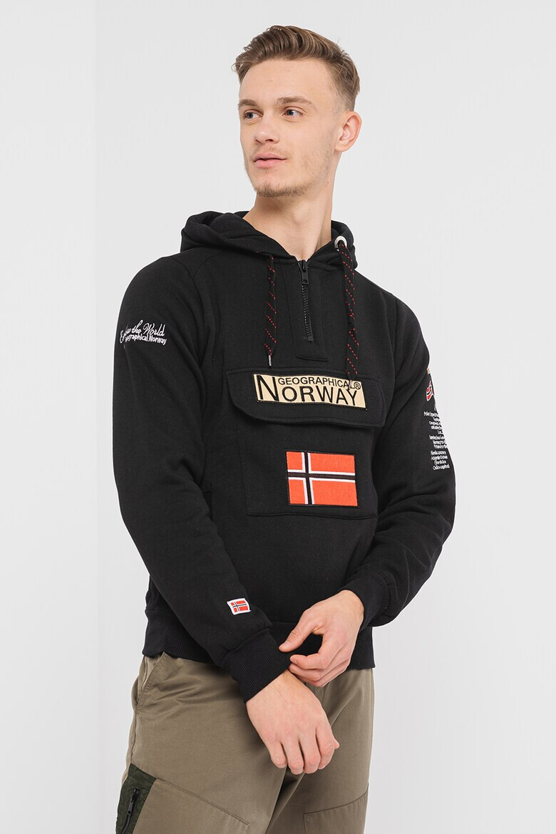 Geographical Norway Худи Gym Class с къс цип - Pepit.bg