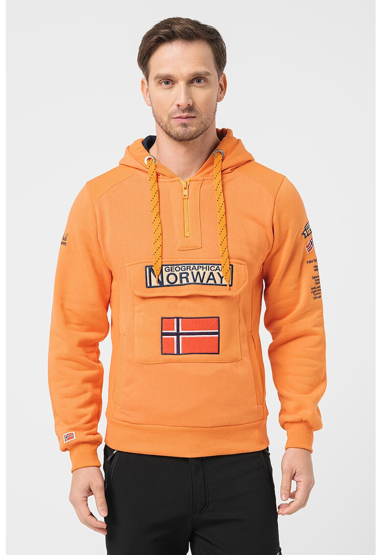 Geographical Norway Худи Gymclass с къс цип - Pepit.bg