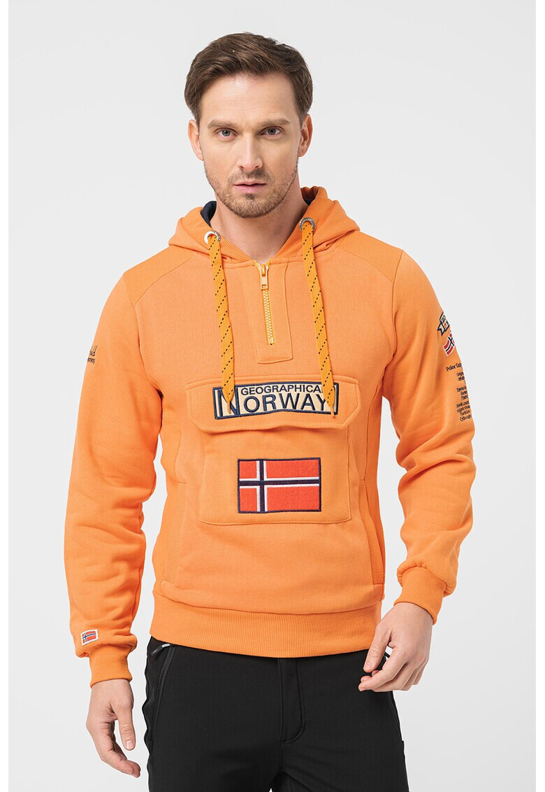 Geographical Norway Худи Gymclass с къс цип - Pepit.bg