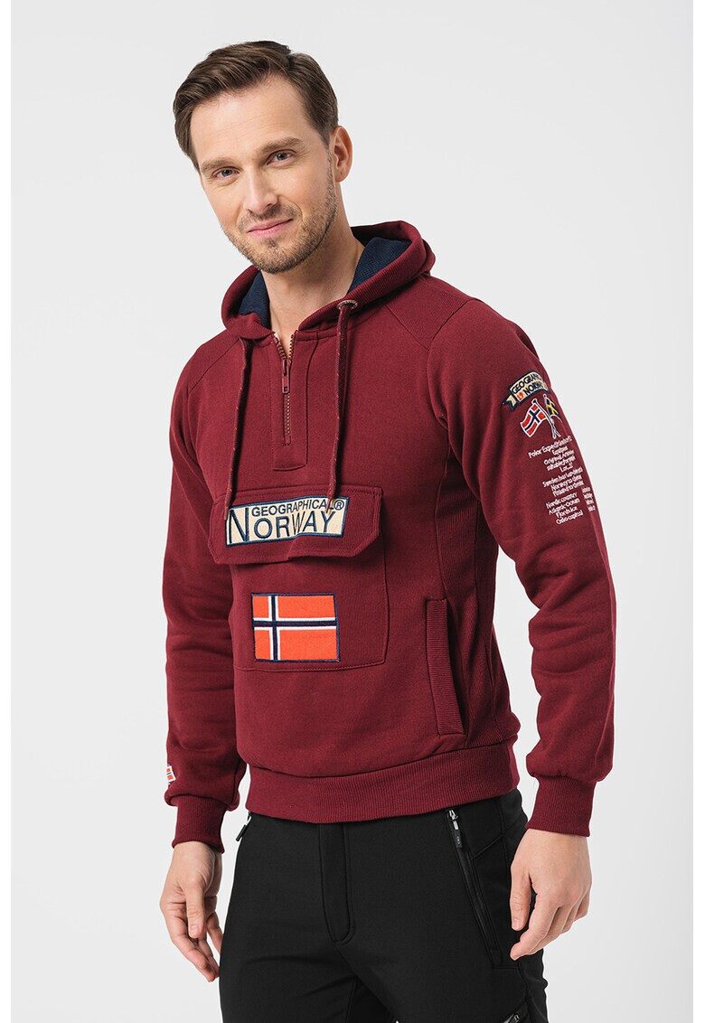 Geographical Norway Худи Gymclass с къс цип - Pepit.bg