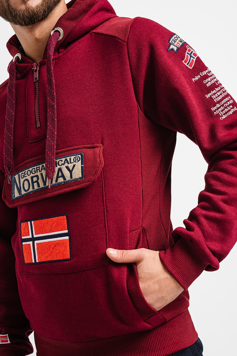 Geographical Norway Худи Gymclass с връзка и бродирано лого - Pepit.bg