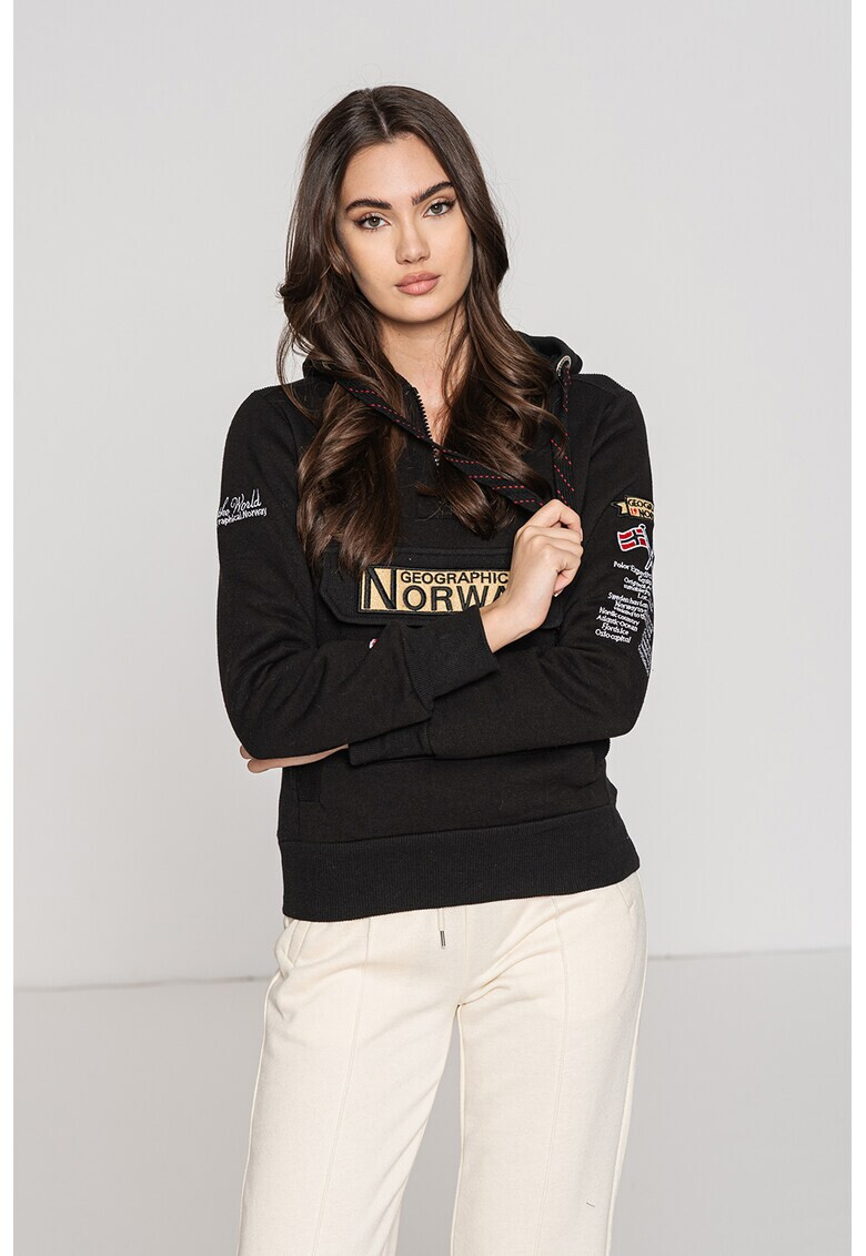 Geographical Norway Худи Gymclass с връзка и бродирано лого - Pepit.bg