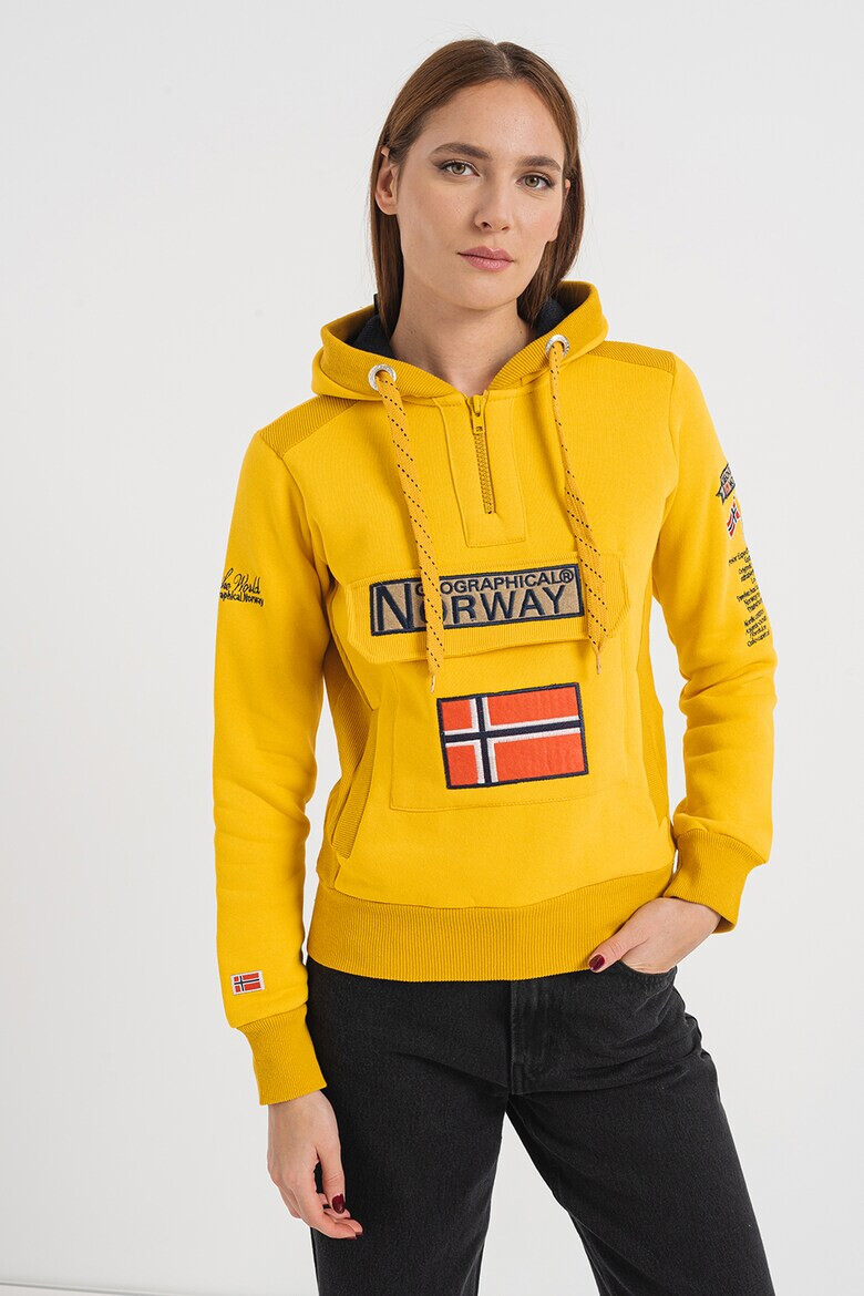 Geographical Norway Худи с лого и цип Gymclass - Pepit.bg