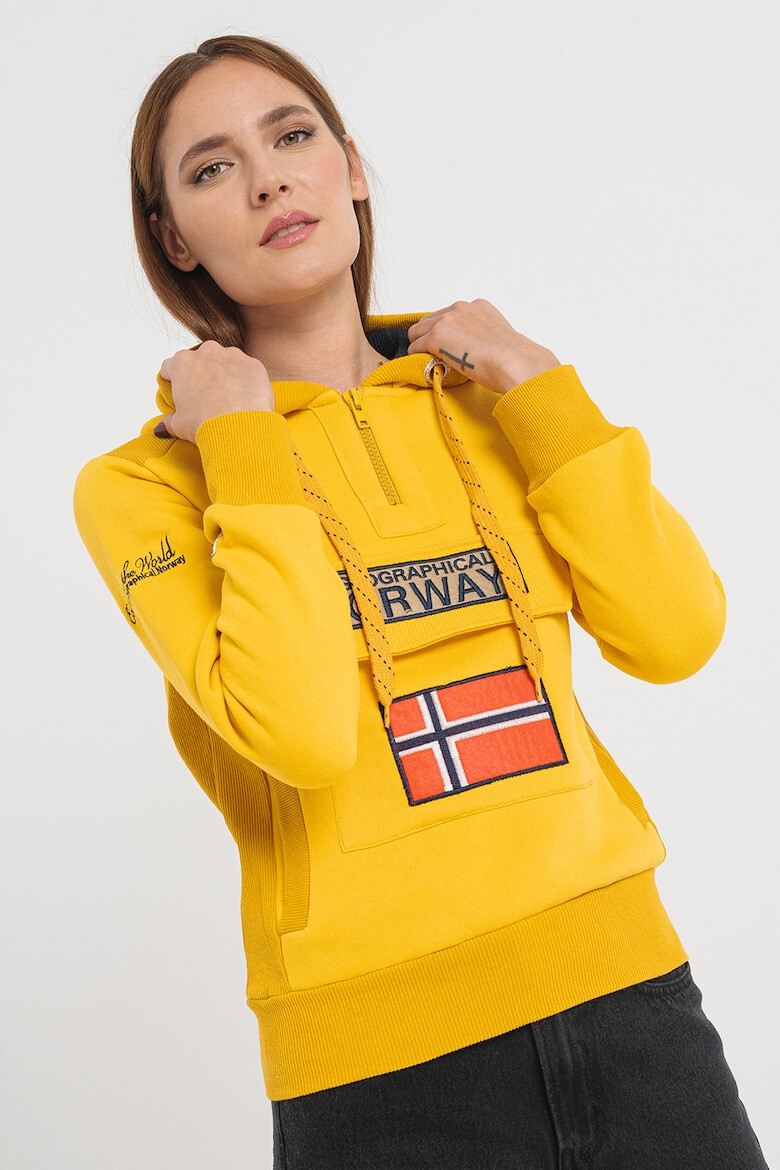 Geographical Norway Худи с лого и цип Gymclass - Pepit.bg