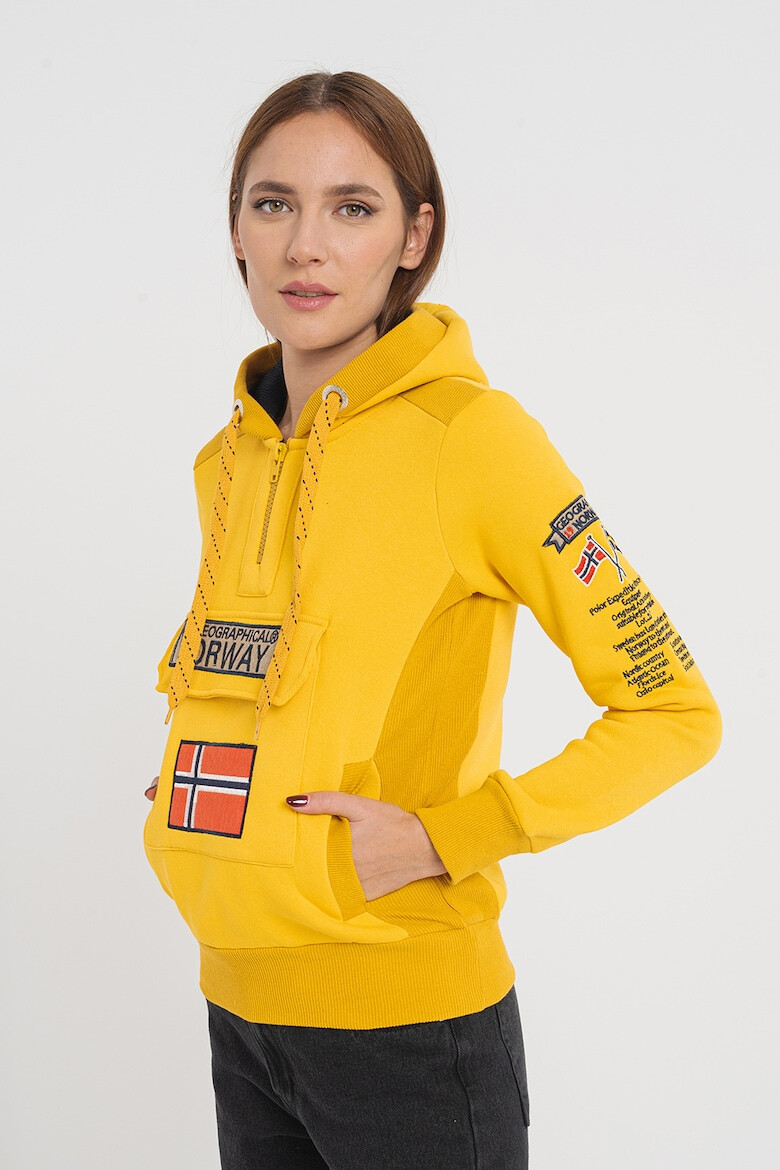 Geographical Norway Худи с лого и цип Gymclass - Pepit.bg