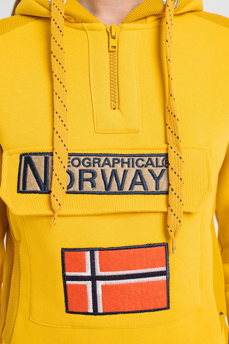Geographical Norway Худи с лого и цип Gymclass - Pepit.bg
