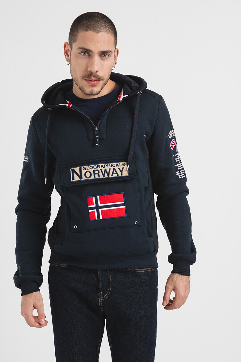 Geographical Norway Худи Gymclass с джобове с капаче - Pepit.bg