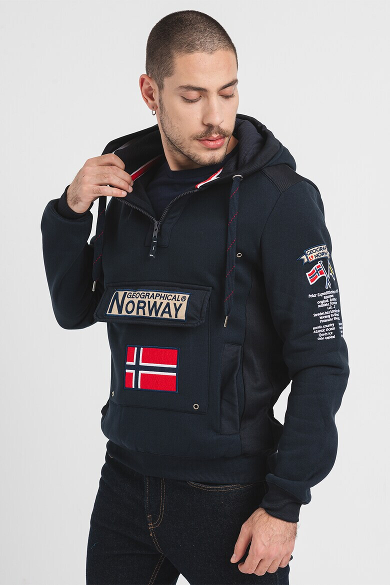 Geographical Norway Худи Gymclass с джобове с капаче - Pepit.bg