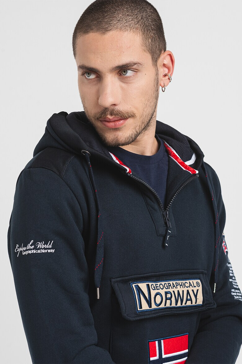 Geographical Norway Худи Gymclass с джобове с капаче - Pepit.bg