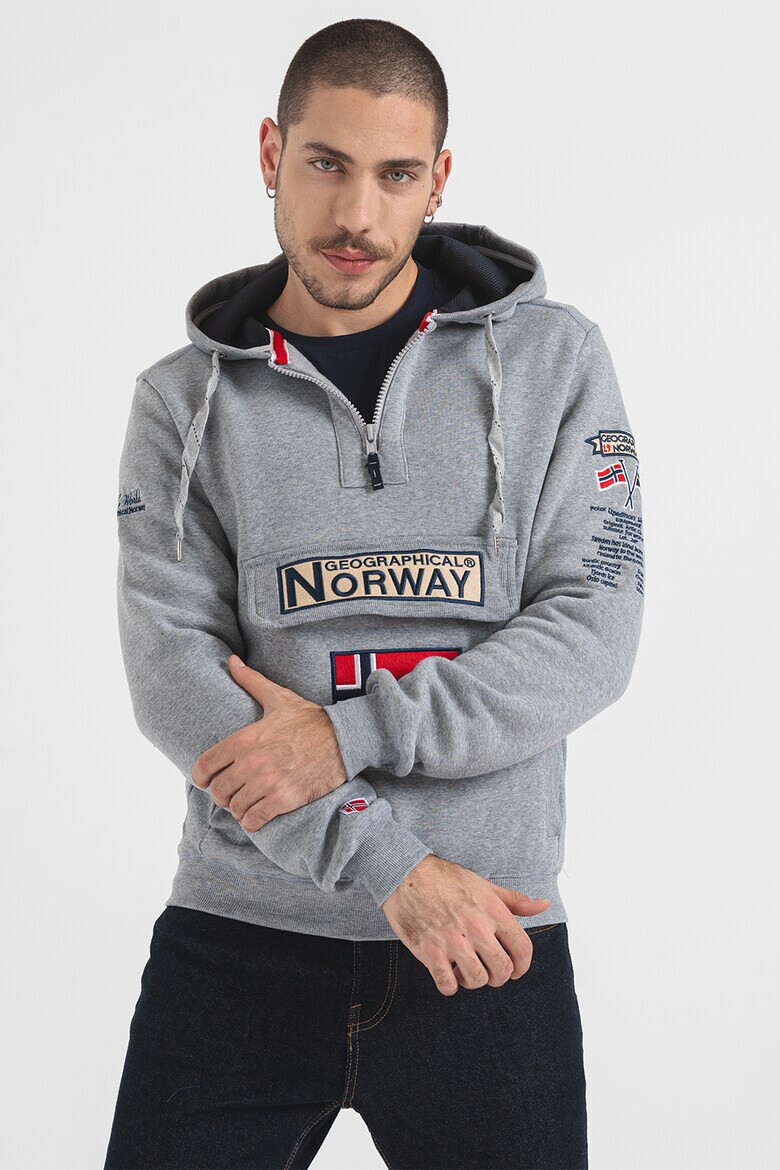 Geographical Norway Худи Gymclass с джобове с капаче - Pepit.bg