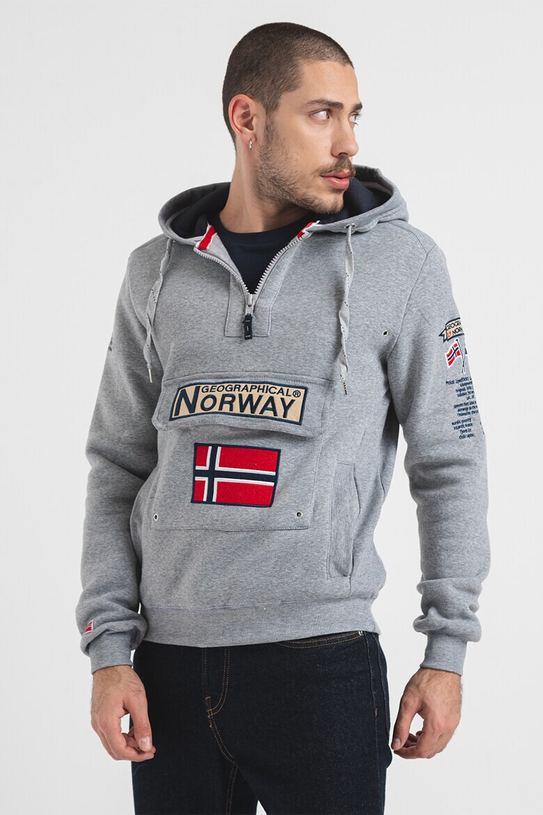 Geographical Norway Худи Gymclass с джобове с капаче - Pepit.bg