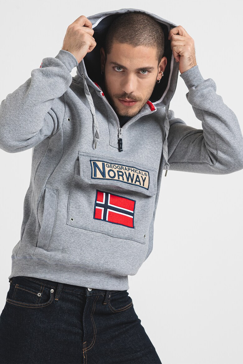 Geographical Norway Худи Gymclass с джобове с капаче - Pepit.bg