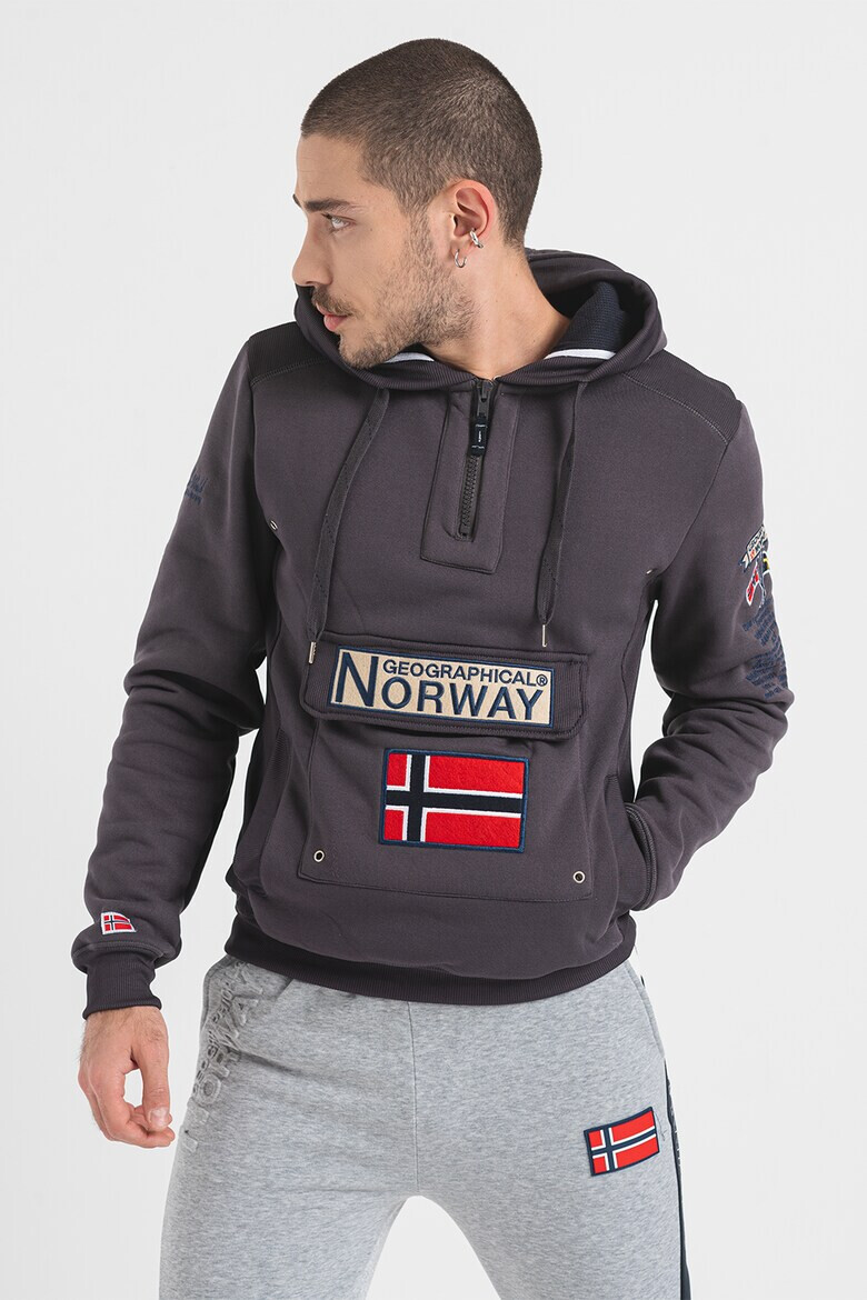 Geographical Norway Худи Gymclass с джобове с капаче - Pepit.bg
