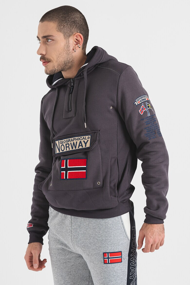 Geographical Norway Худи Gymclass с джобове с капаче - Pepit.bg