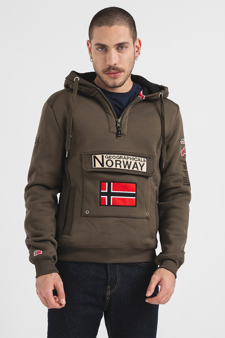 Geographical Norway Худи Gymclass с джобове с капаче - Pepit.bg