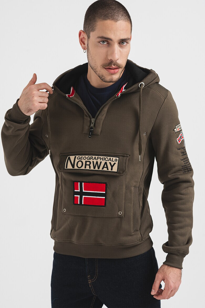 Geographical Norway Худи Gymclass с джобове с капаче - Pepit.bg