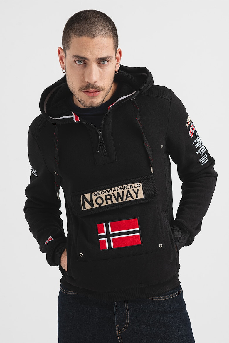 Geographical Norway Худи Gymclass с джобове с капаче - Pepit.bg