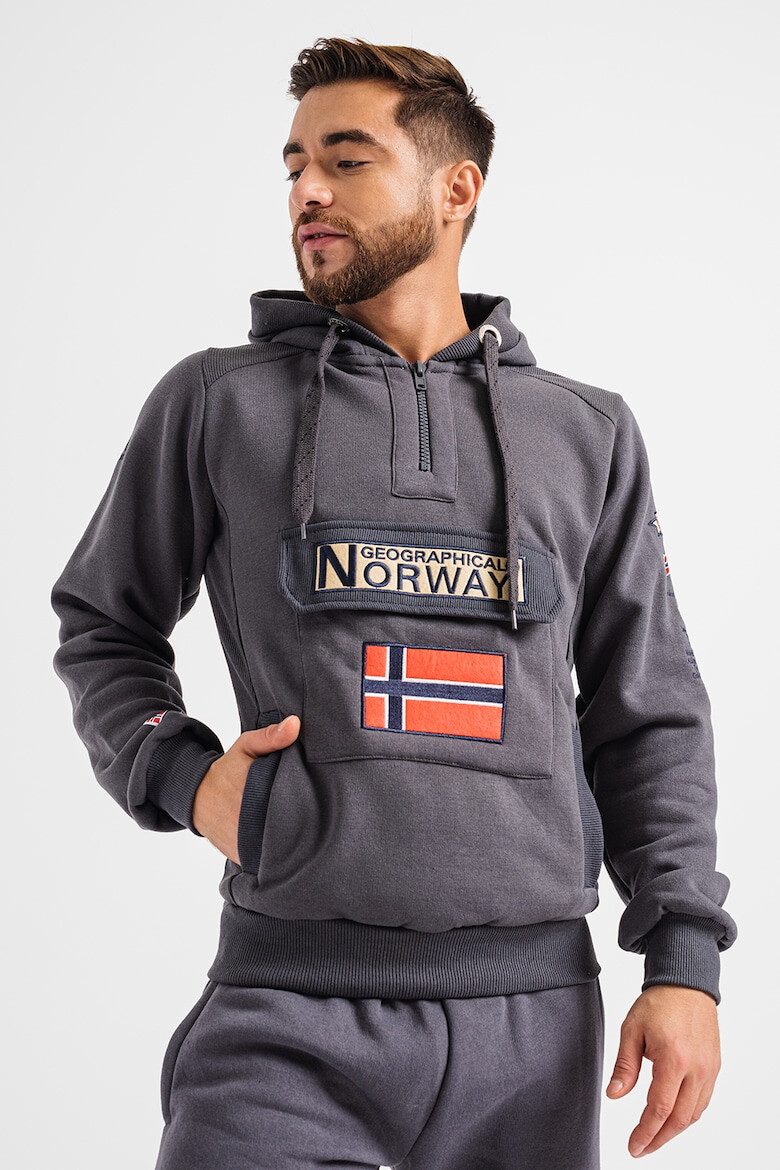 Geographical Norway Худи Gymclass с връзка и бродирано лого - Pepit.bg