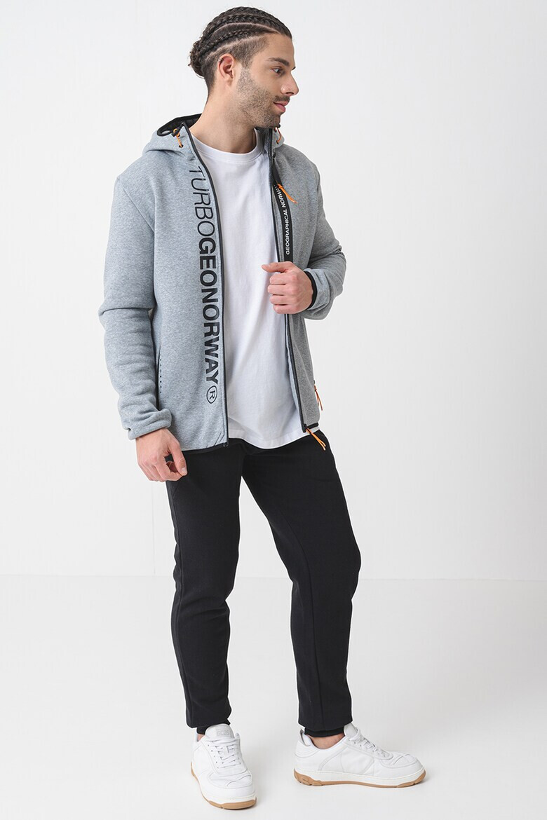 Geographical Norway Худи с цип и лого - Pepit.bg
