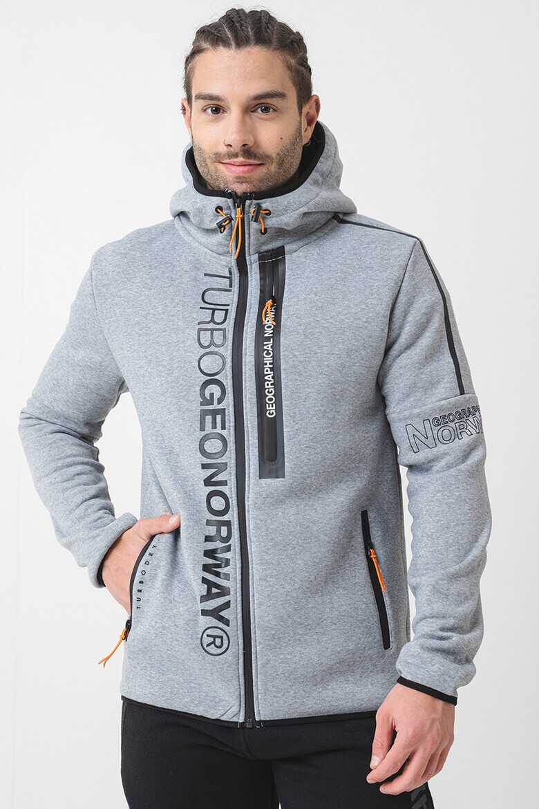 Geographical Norway Худи с цип и лого - Pepit.bg