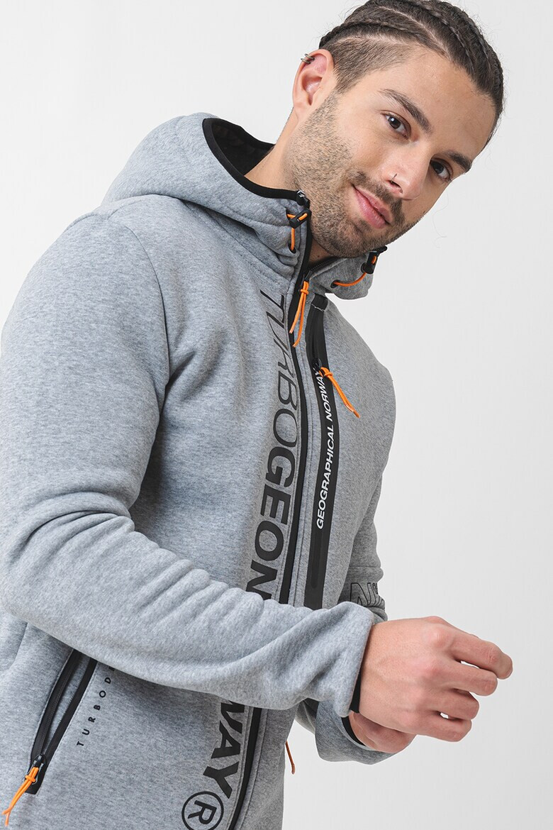 Geographical Norway Худи с цип и лого - Pepit.bg