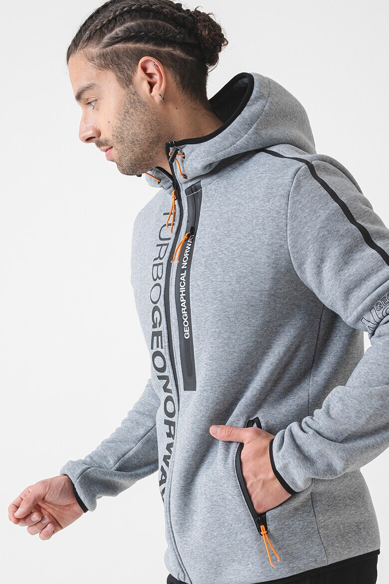Geographical Norway Худи с цип и лого - Pepit.bg