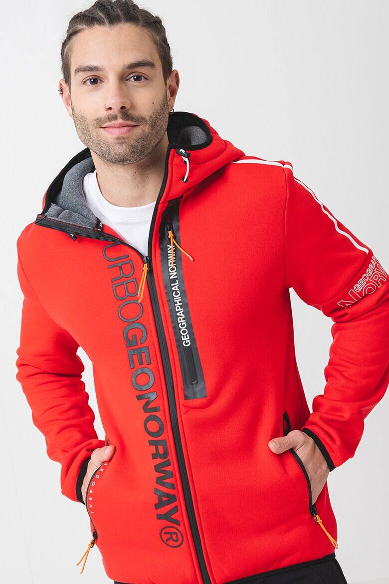 Geographical Norway Худи с цип и лого - Pepit.bg