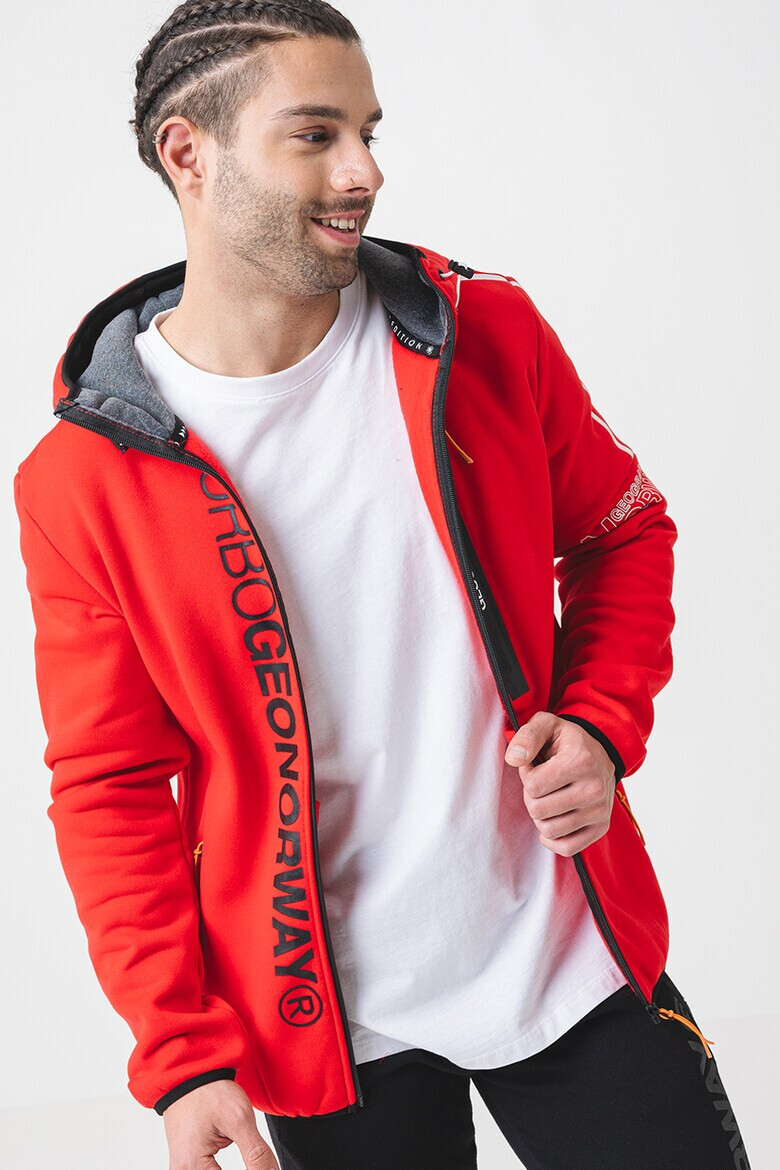 Geographical Norway Худи с цип и лого - Pepit.bg