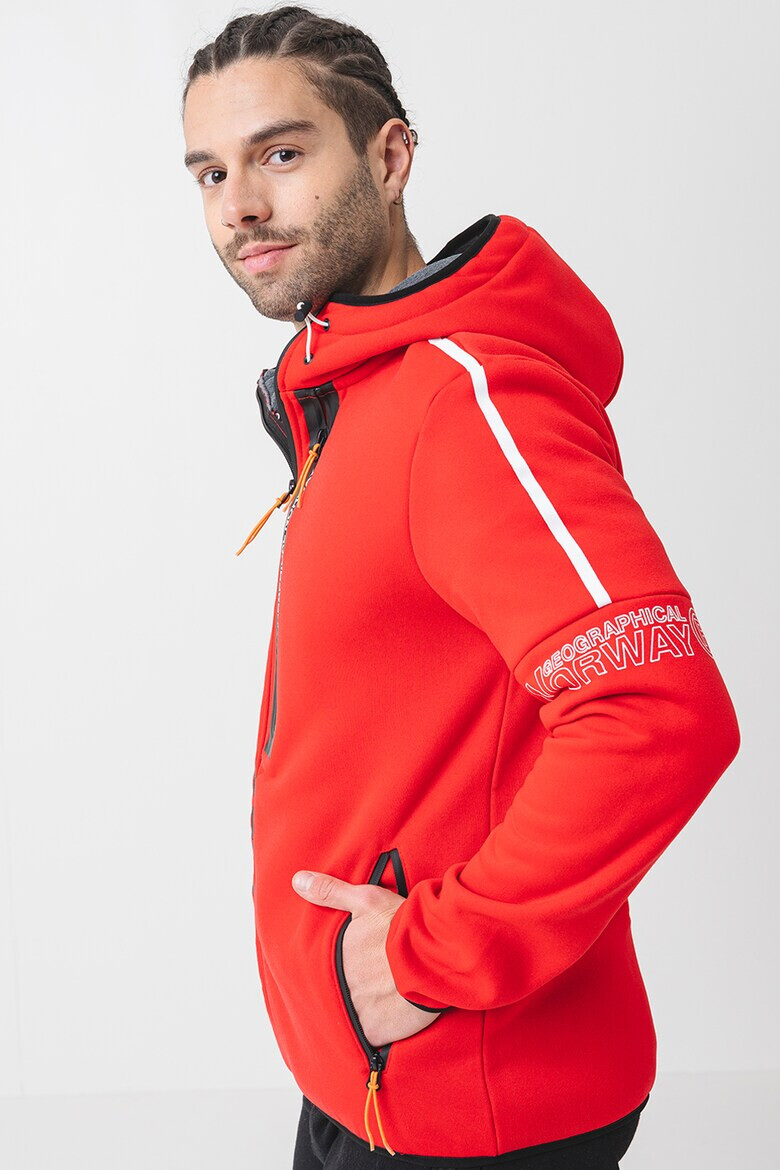 Geographical Norway Худи с цип и лого - Pepit.bg