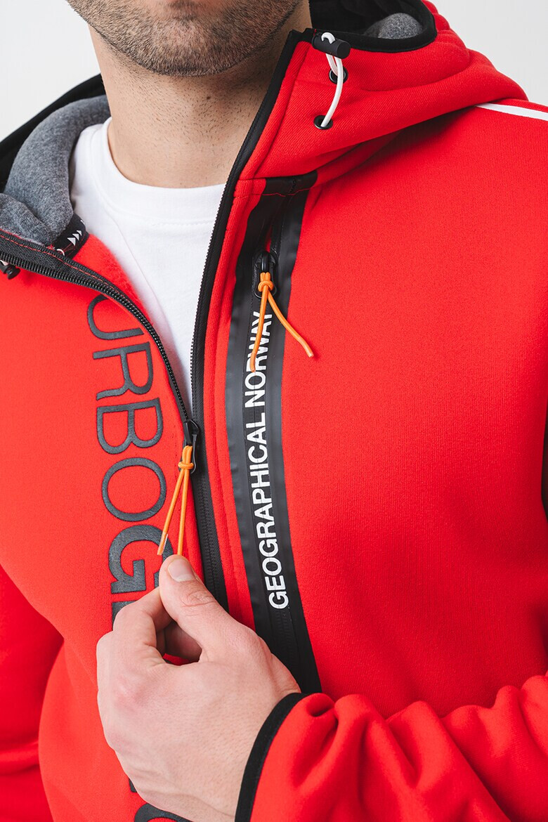 Geographical Norway Худи с цип и лого - Pepit.bg