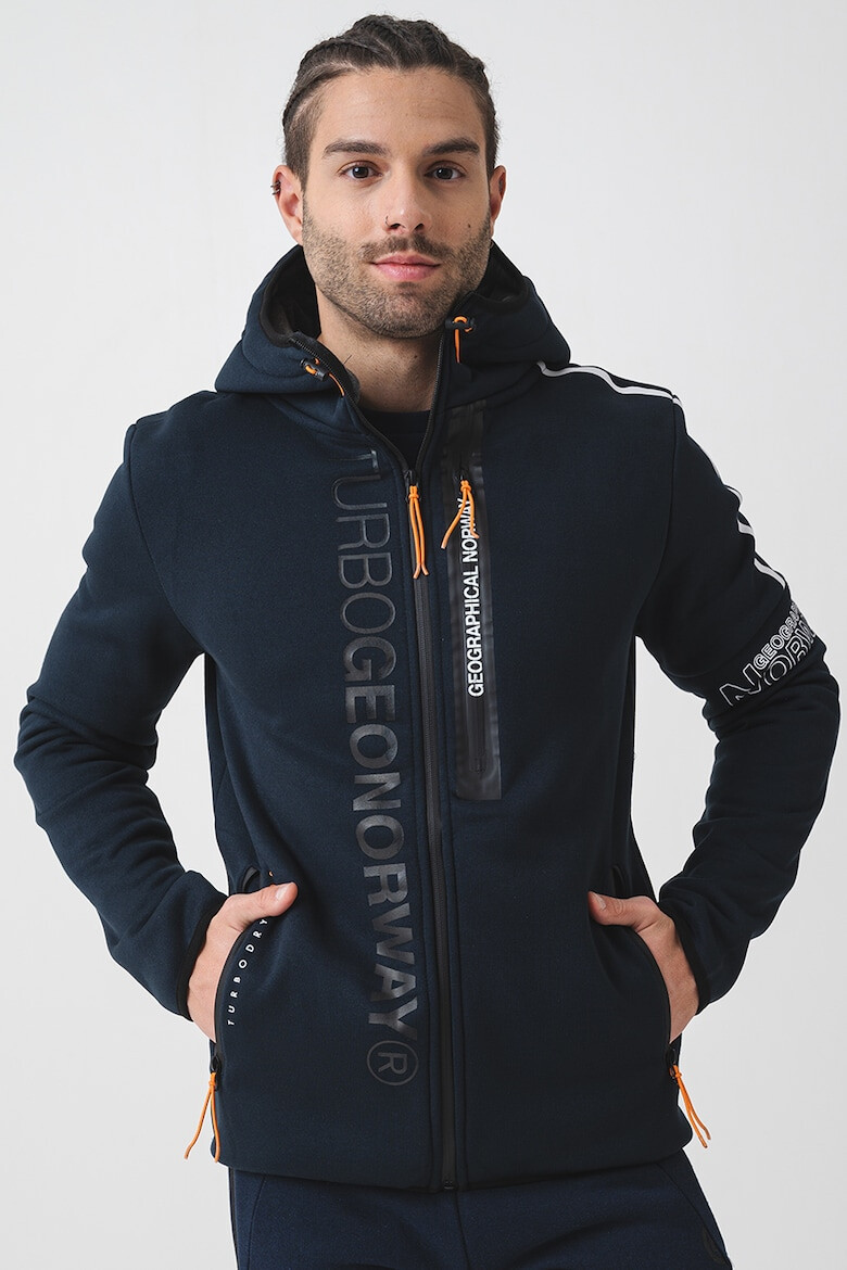 Geographical Norway Худи с цип и лого - Pepit.bg