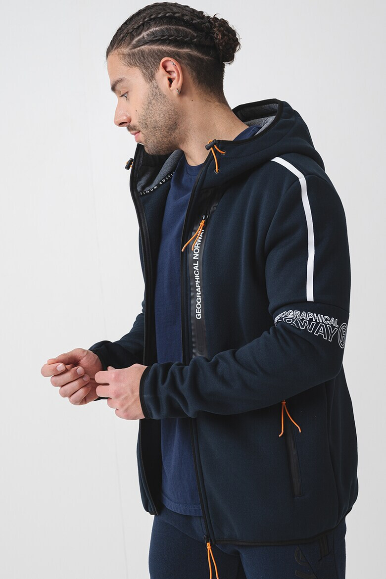 Geographical Norway Худи с цип и лого - Pepit.bg