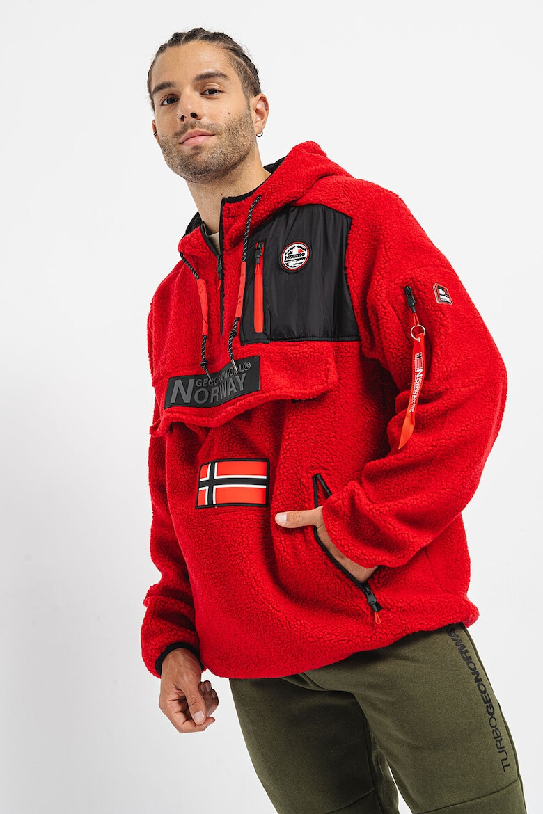 Geographical Norway Худи Terifique с лого - Червен - Pepit.bg