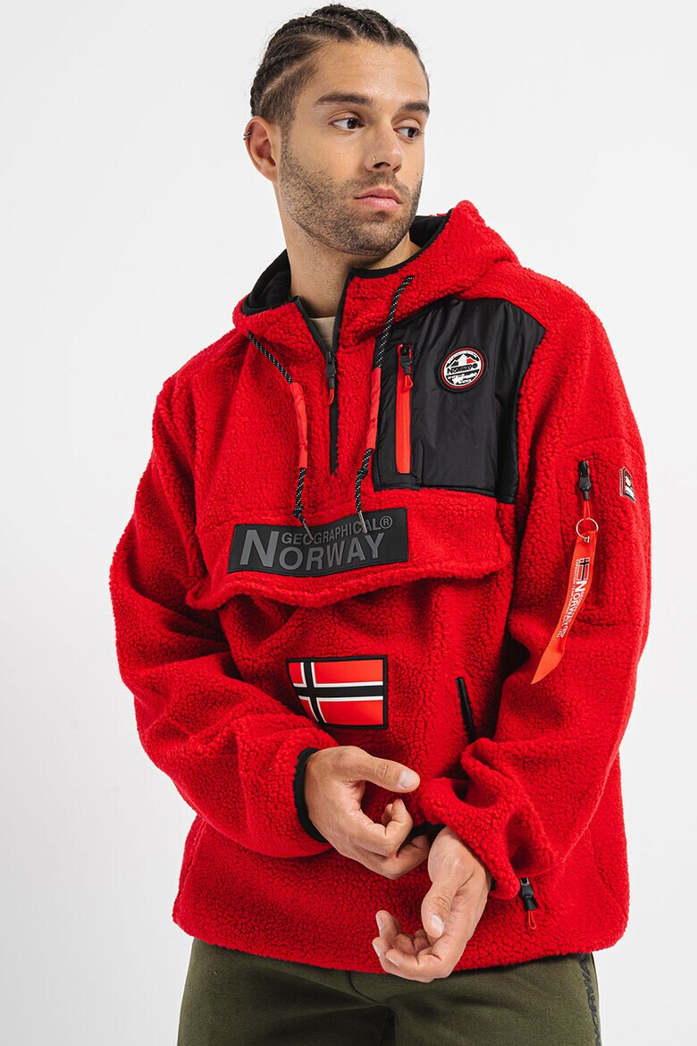 Geographical Norway Худи Terifique с лого - Червен - Pepit.bg