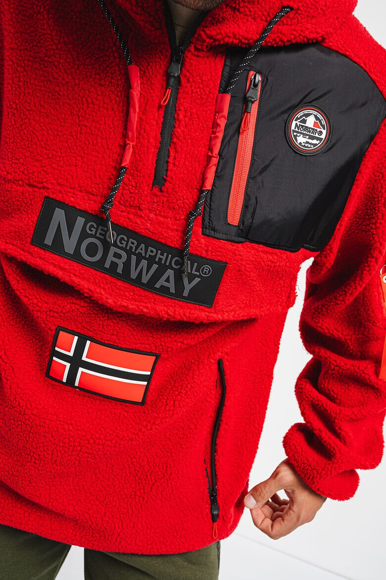 Geographical Norway Худи Terifique с лого - Червен - Pepit.bg