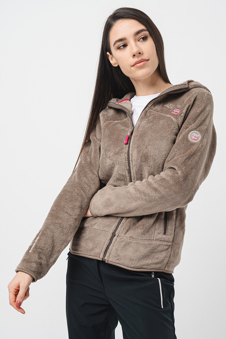 Geographical Norway Мъхесто худи с цип - Pepit.bg