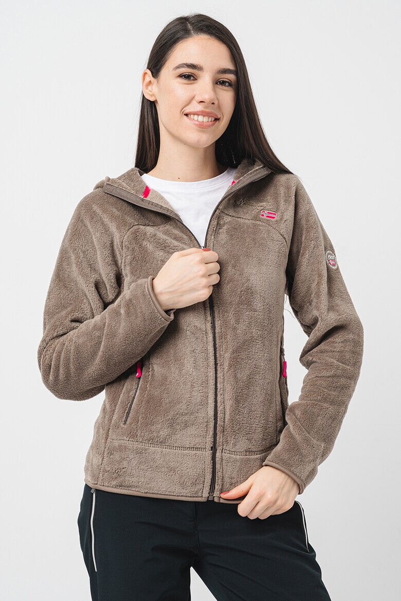 Geographical Norway Мъхесто худи с цип - Pepit.bg