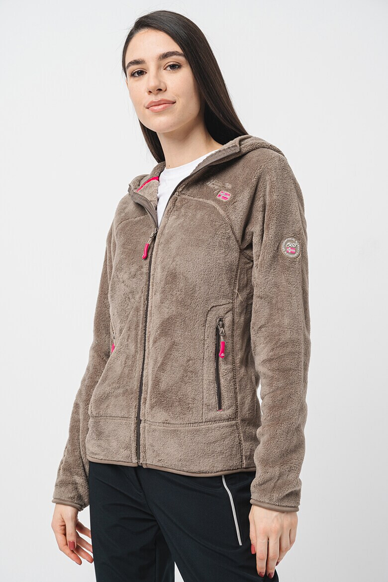 Geographical Norway Мъхесто худи с цип - Pepit.bg
