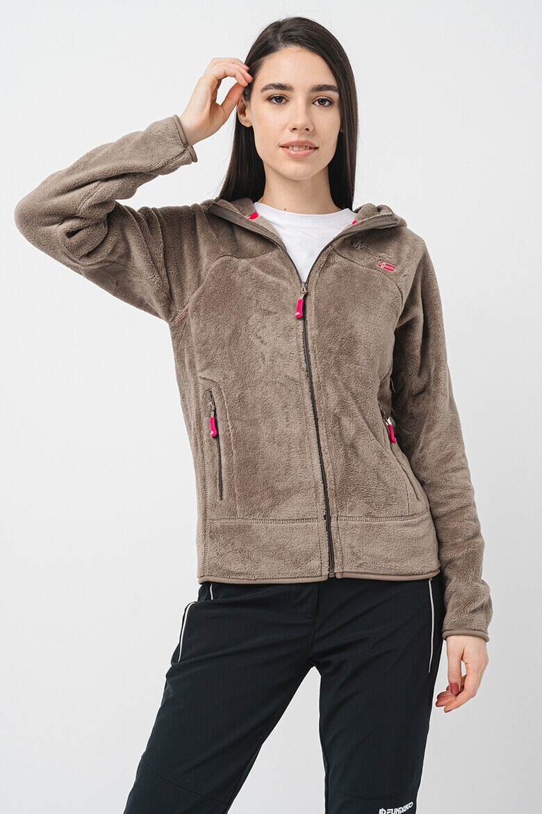 Geographical Norway Мъхесто худи с цип - Pepit.bg