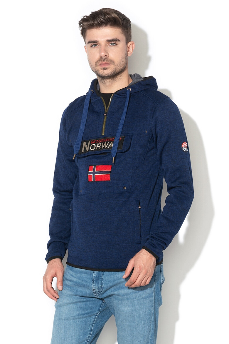 Geographical Norway Плетен суитшърт Upclass с пришит джоб - Pepit.bg