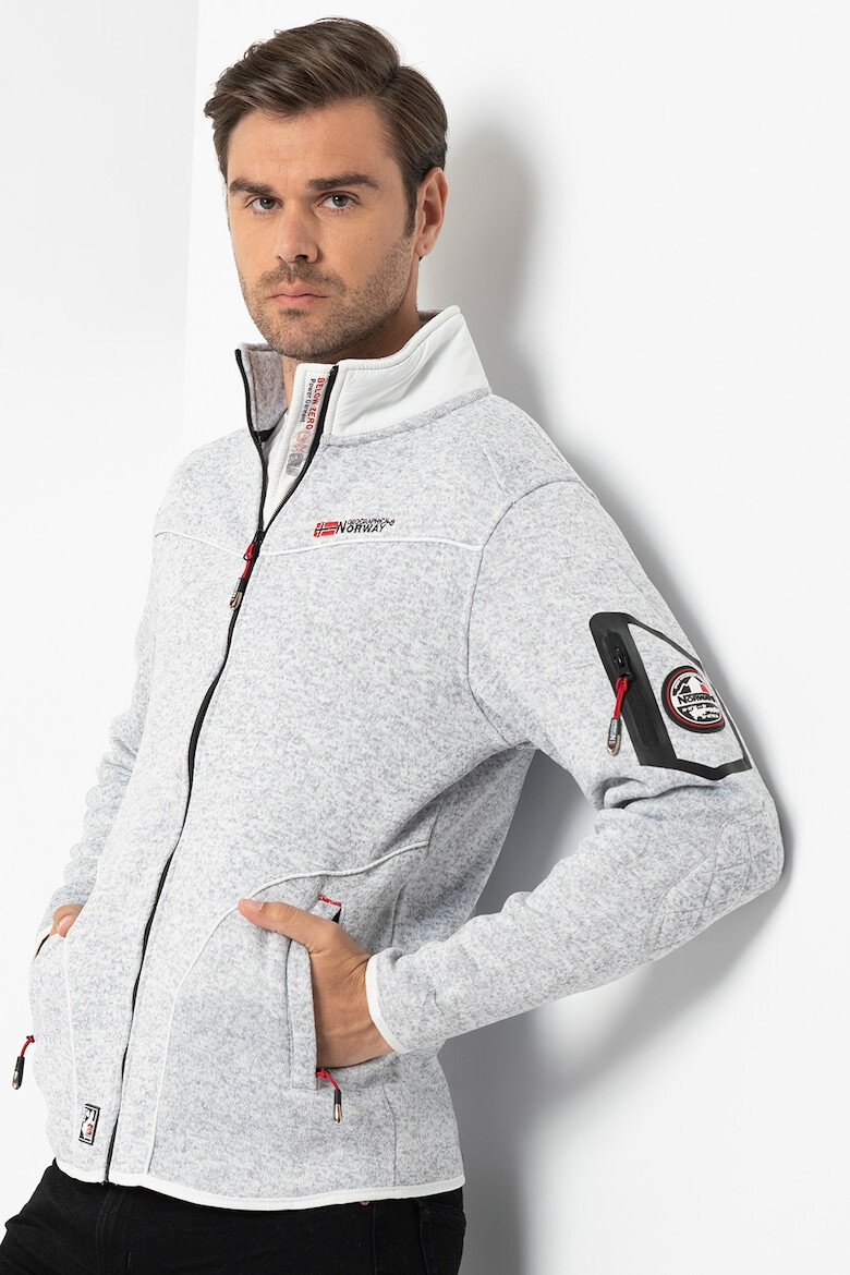 Geographical Norway Спортна блуза с цип и лого - Pepit.bg