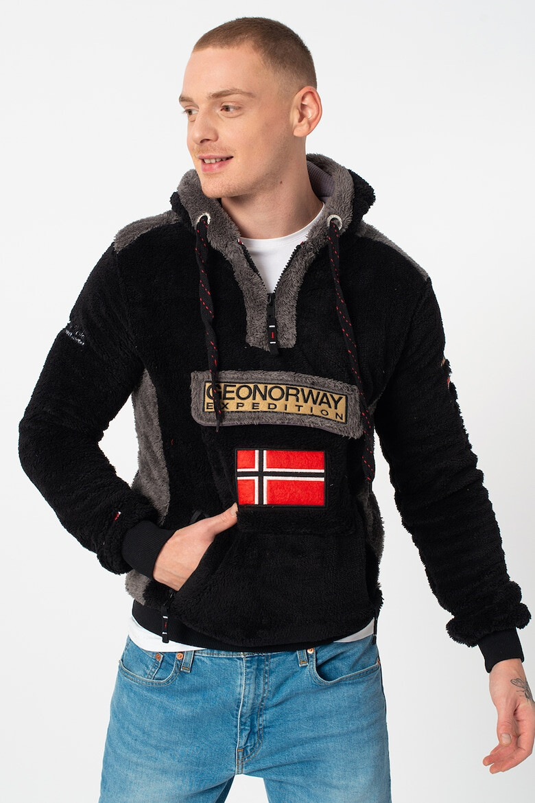 Geographical Norway Суитшърт Gymclass с качулка и цип - Pepit.bg