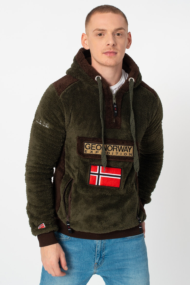 Geographical Norway Суитшърт Gymclass с качулка и цип - Pepit.bg