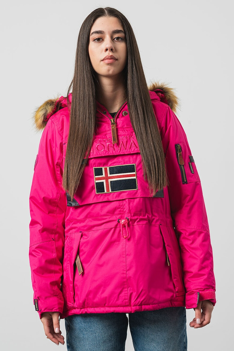 Geographical Norway Зимно яке Aubergine с качулка - Pepit.bg