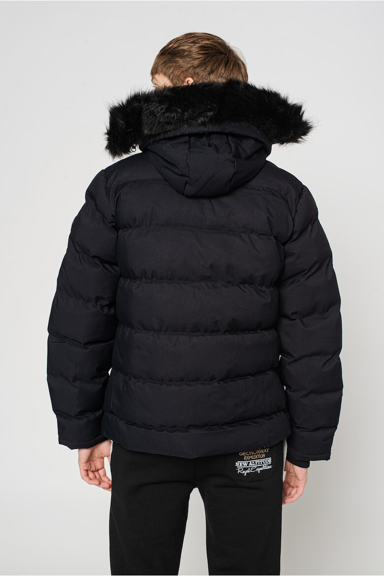 Geographical Norway Зимно яке Dandy с качулка - Тъмносин - Pepit.bg
