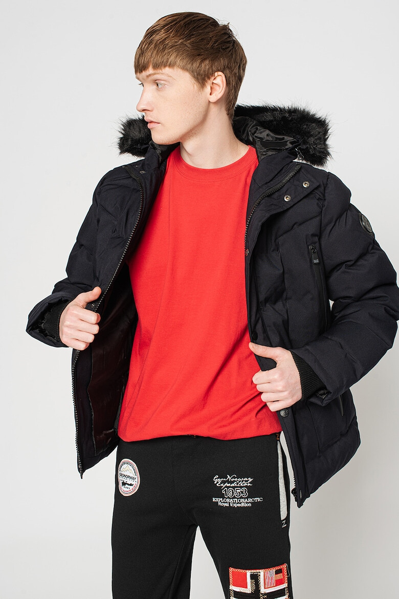 Geographical Norway Зимно яке Dandy с качулка - Тъмносин - Pepit.bg