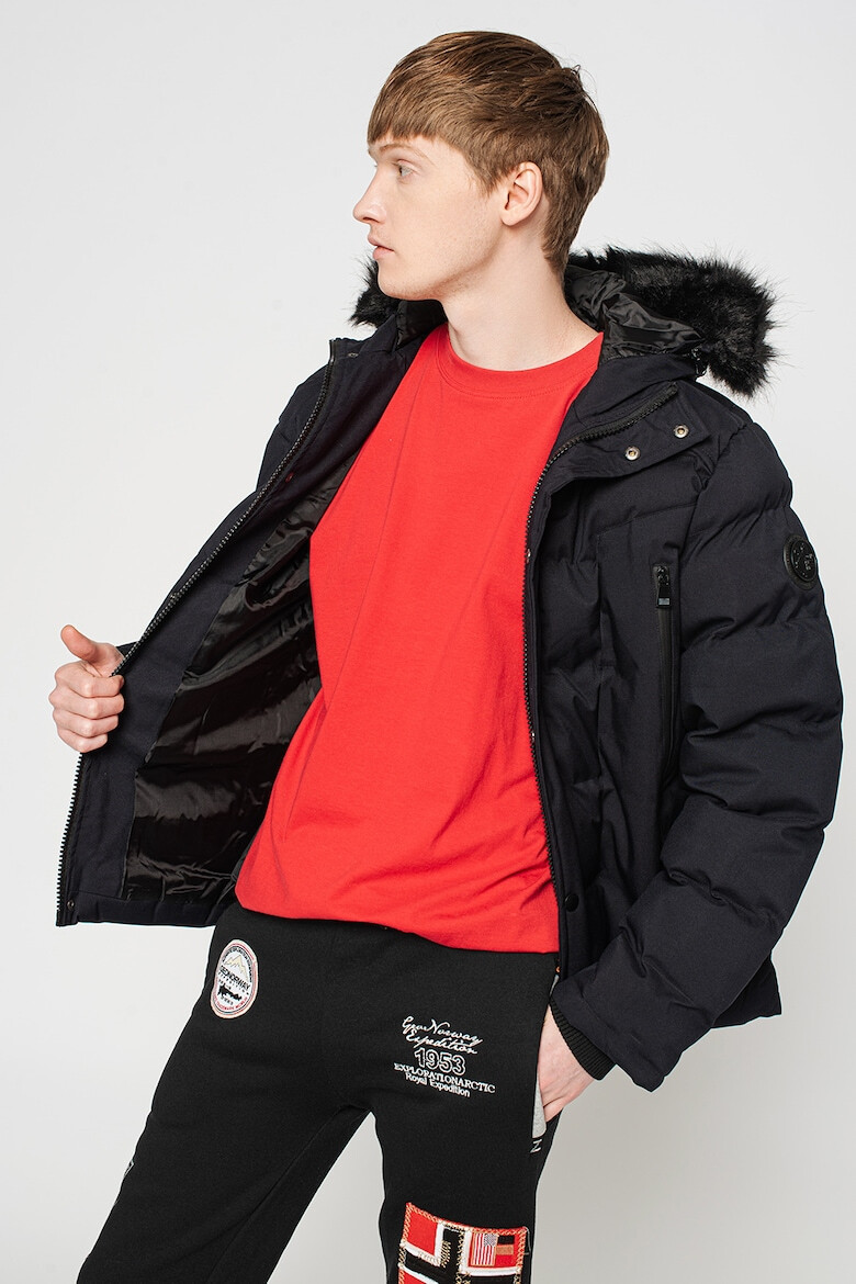 Geographical Norway Зимно яке Dandy с качулка - Тъмносин - Pepit.bg
